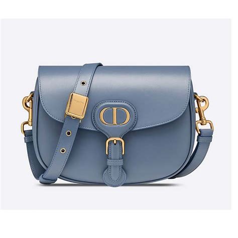 Medium Dior Bobby Bag Denim Blue Box Calfskin